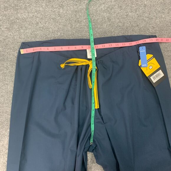 WonderWink Origin Papa Drawstring Scrub Pants Women Unisex 3XP Petite Navy Blue - Picture 9 of 14